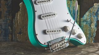 Close-up of Traveler Guitars Travelcaster