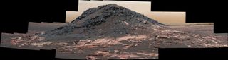 Large triangular hill on Mars