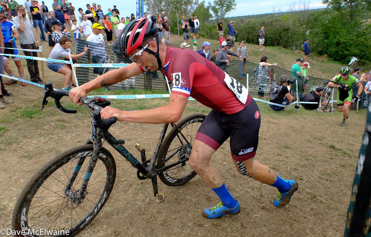 Tobin Ortenblad (Santa Cruz) racing to a top ten finish today