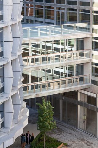 space house brutalist architecture in london exterior of brutalist structure and glazing