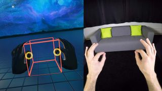 Built-in Leap Motion technology lets you manipulate objects with your hands. (Credit: Qualcomm)