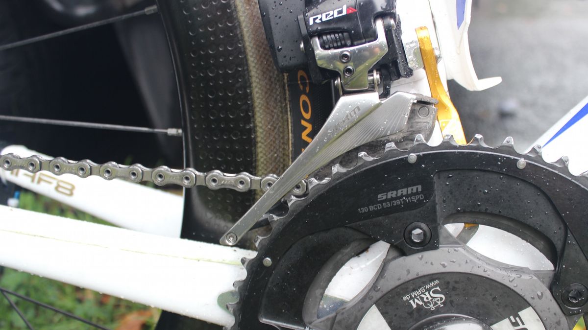53-39 chainrings for the Olympic champion, he also uses SRAM Red eTap