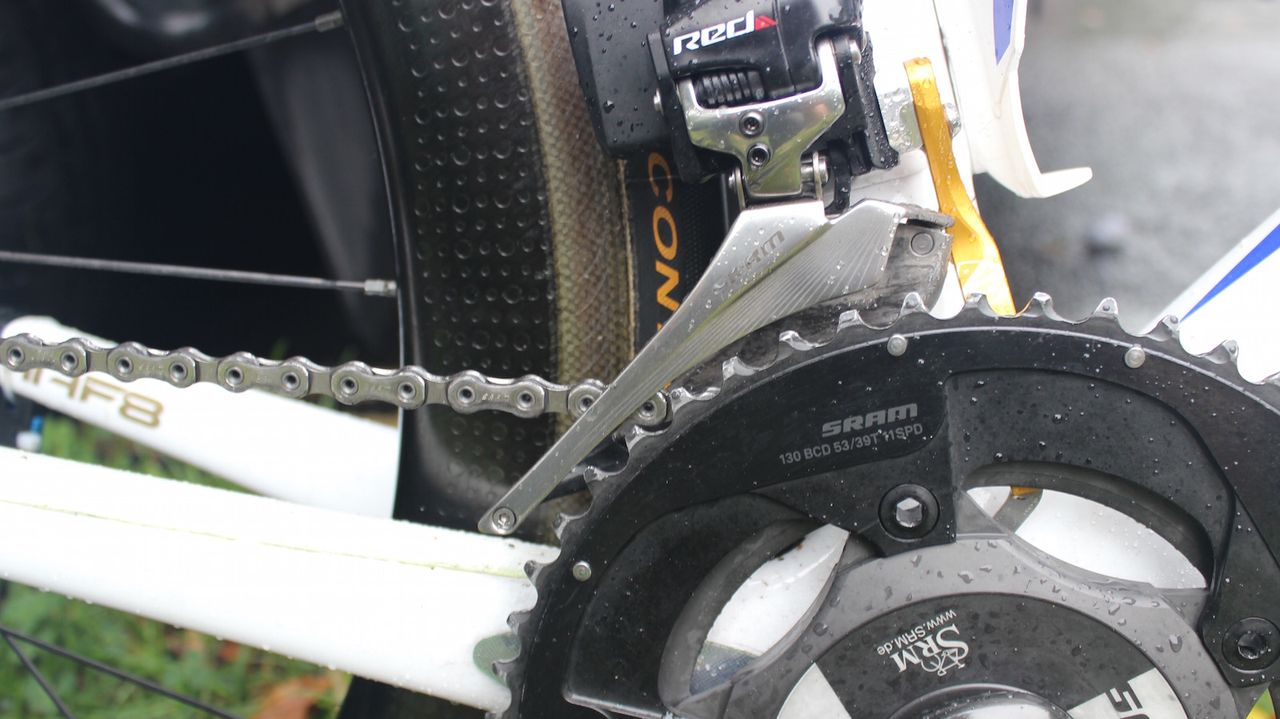 53-39 chainrings for the Olympic champion, he also uses SRAM Red eTap
