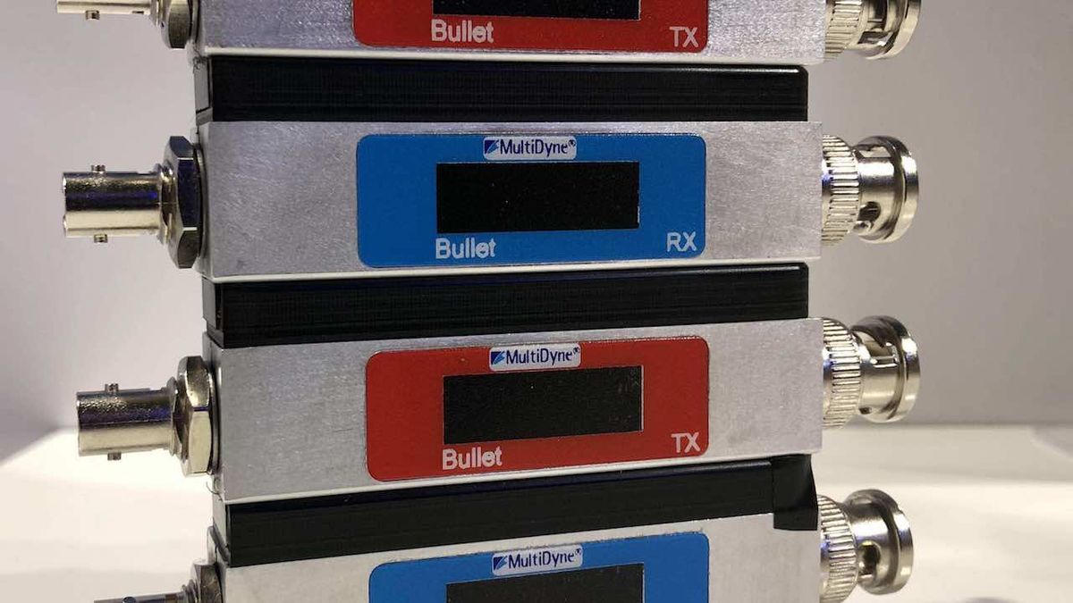 MultiDyne Adds Dante Ethernet Options To Interlocking BULLET Series Of Fiber Optic Links 