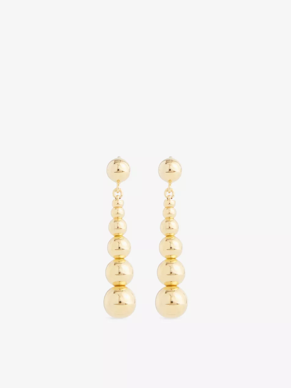 Rebecca 18ct Gold-Plated Sterling-Silver Drop Earrings