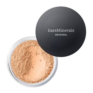 Product shot of bareMinerals Original Loose Powder Foundation SPF 15, one of the best powder foundations