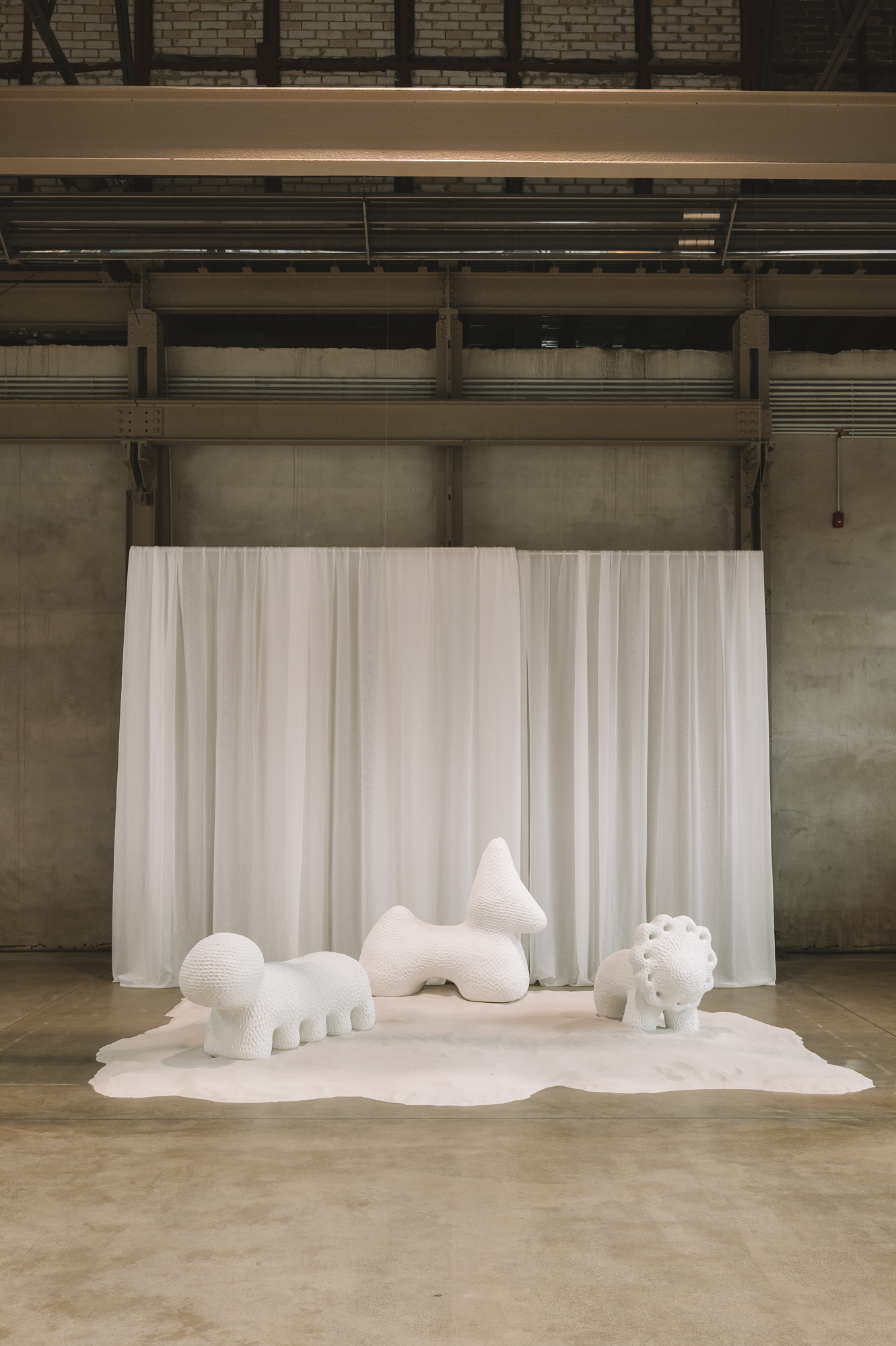 Exhibition by Bocci in a wharehouse in Berlin