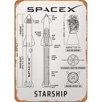 SpaceX Starship Blueprint Metal Poster Now $12.99 on Amazon.&nbsp;