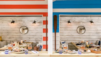 The Berkeley Beach Huts in Knightsbridge with nautical interiors and sea-food