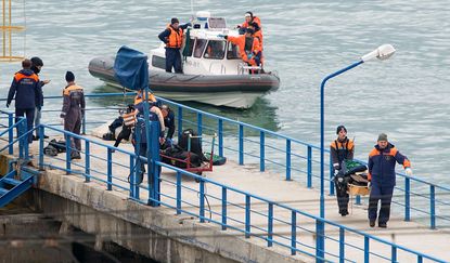 Rescuers recover body from the Black Sea after plane crash