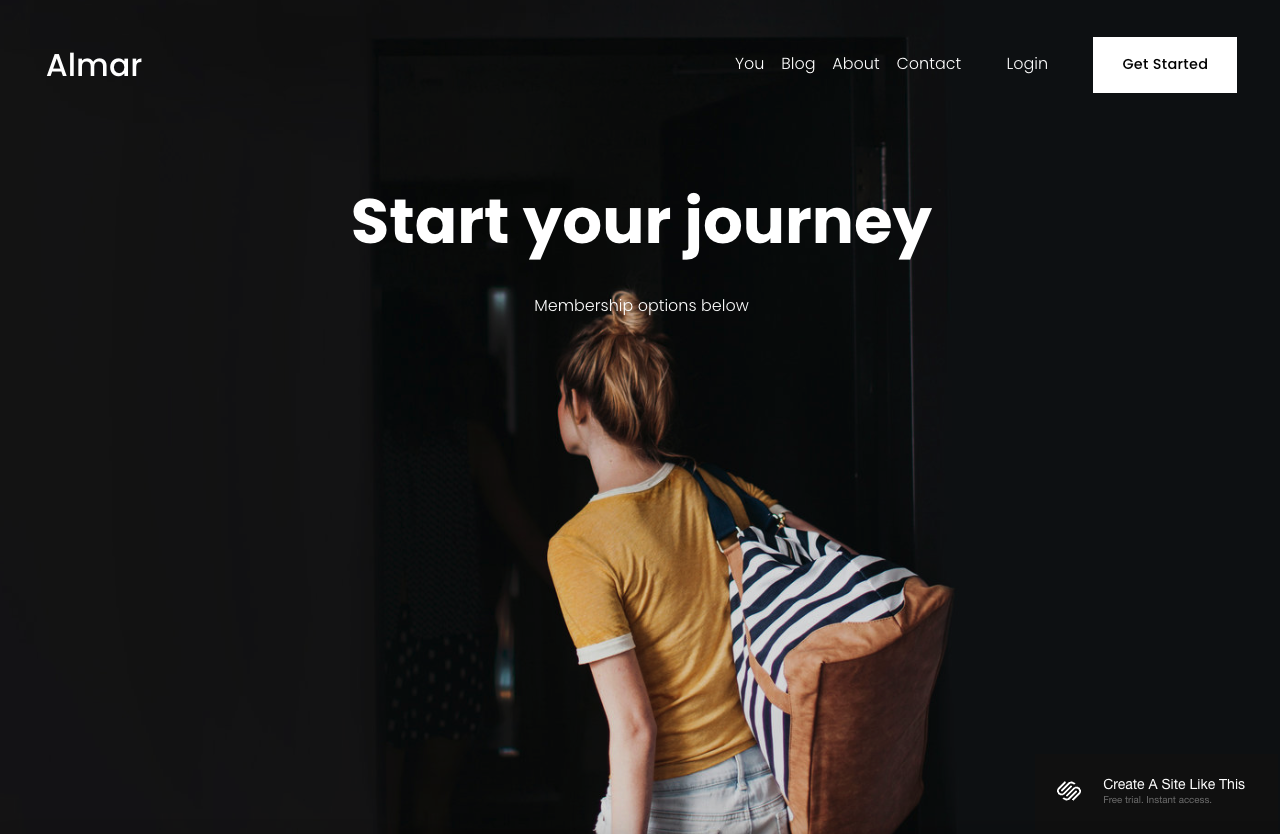 screenshot of Squarespace template