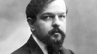 Claude Debussy black and white profile shot