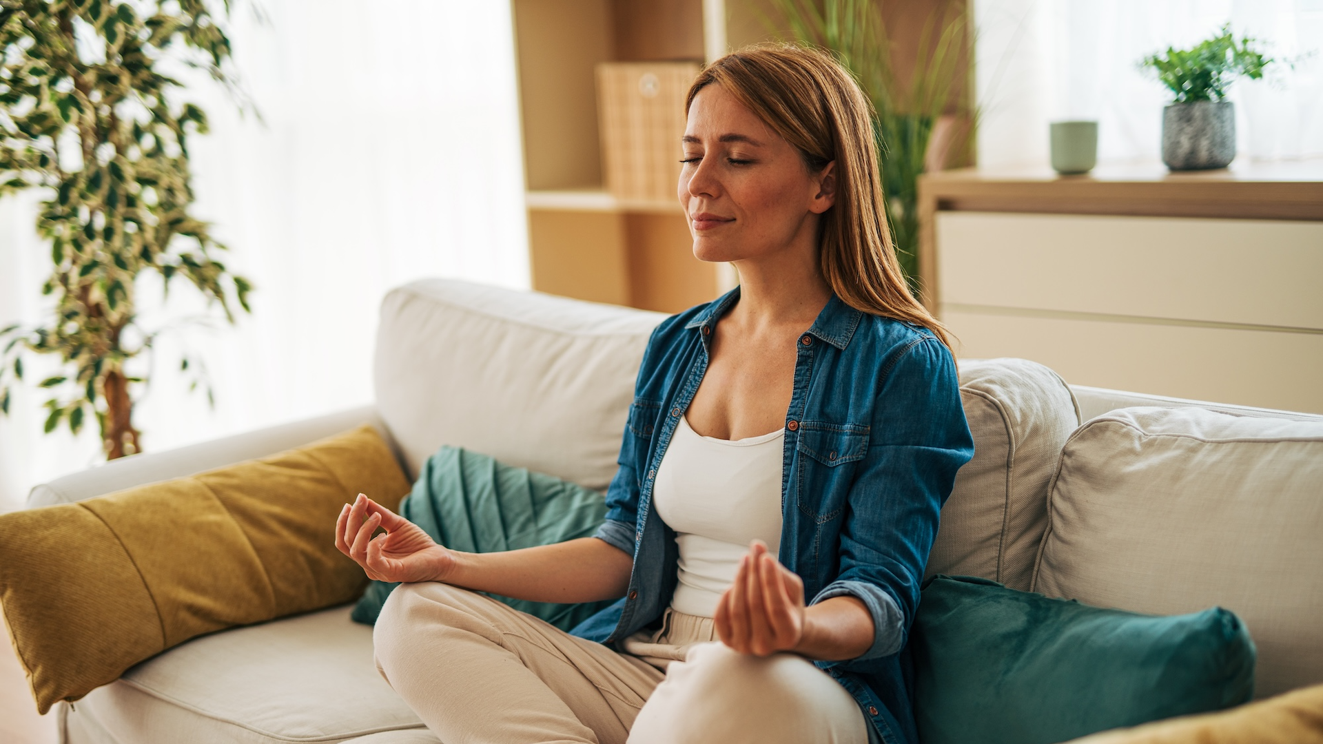 woman meditating