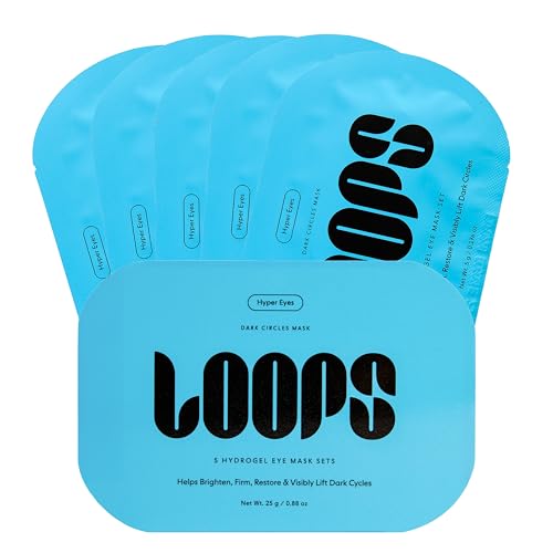 Loops Hyper Smooth Hydrogel Korean Eye Masks, Hydrate, Nourish and Help Reduce Dark Circles for Refreshed Eyes - Reduces Signs of Puffiness and Fortify Your Eyes - Moisturizing Under Eye Patches - 5pc