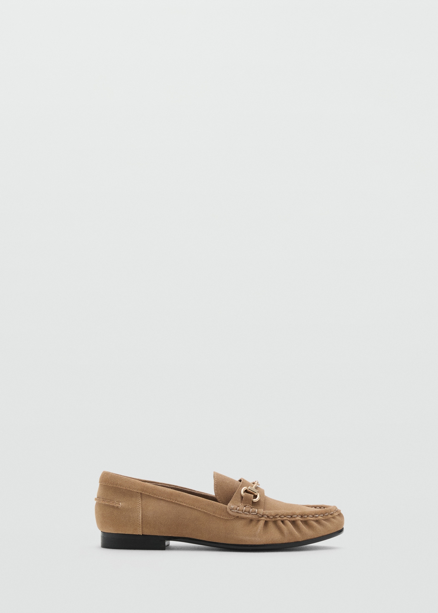 Suede Moccasins With Buckle - Women | Mango Usa