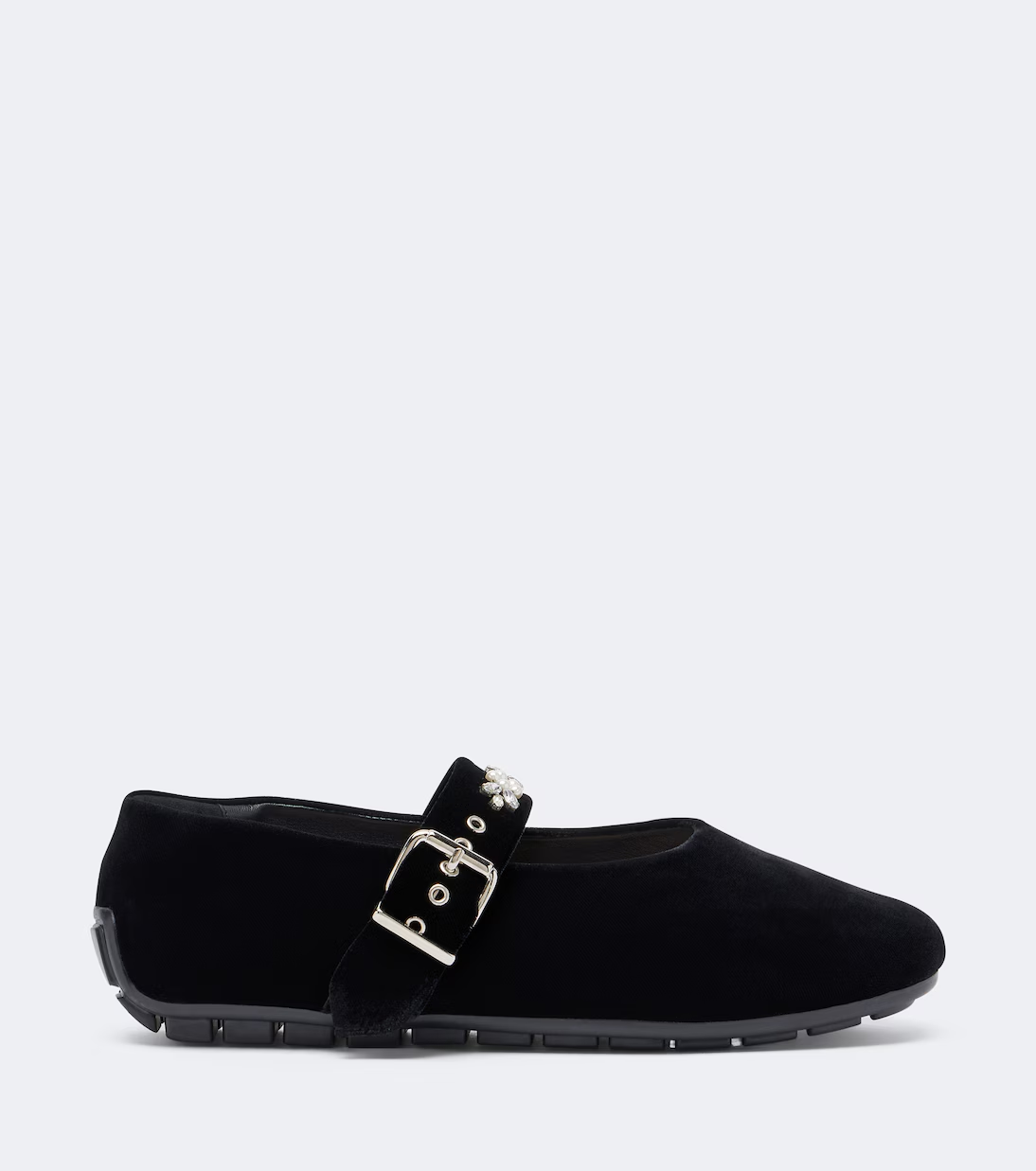 mytheresa, Embellished velvet Mary Jane flats
