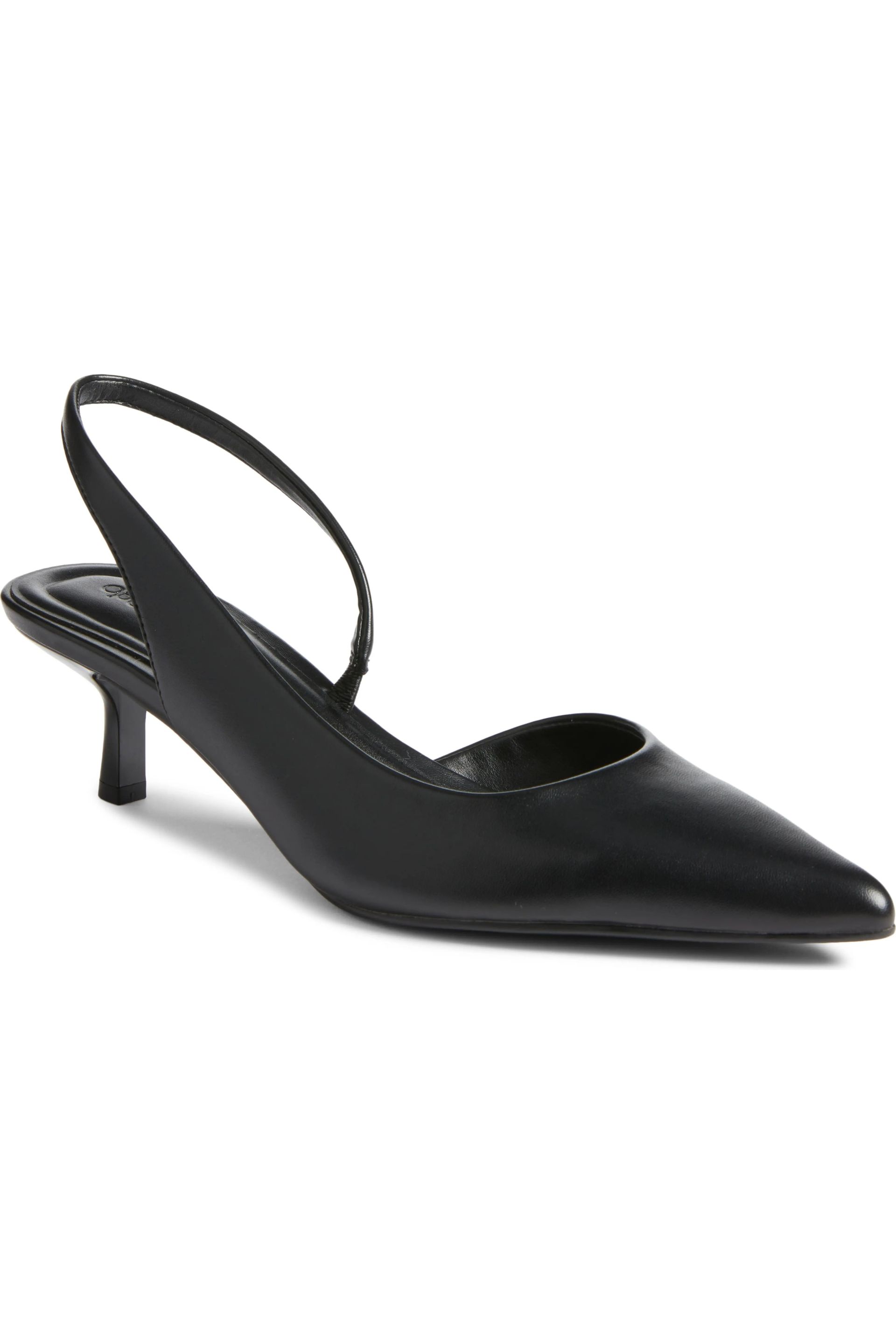 Open Edit, Corina Slingback Half D'orsay Pointed Toe Kitten Heel Pump