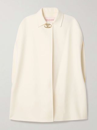 Embellished Wool and Cashmere-Blend Cape