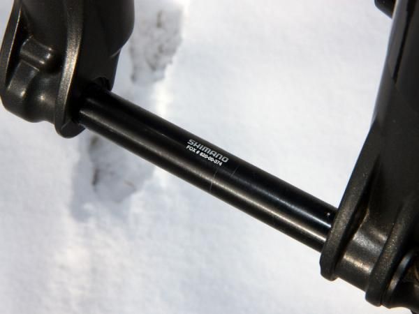 Shimano and Fox partnered together for the 15mm thru-axle system and it works as well as you'd expect from that sort of collaboration.