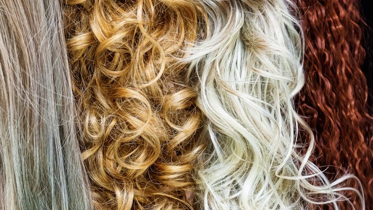 Various colours of hair