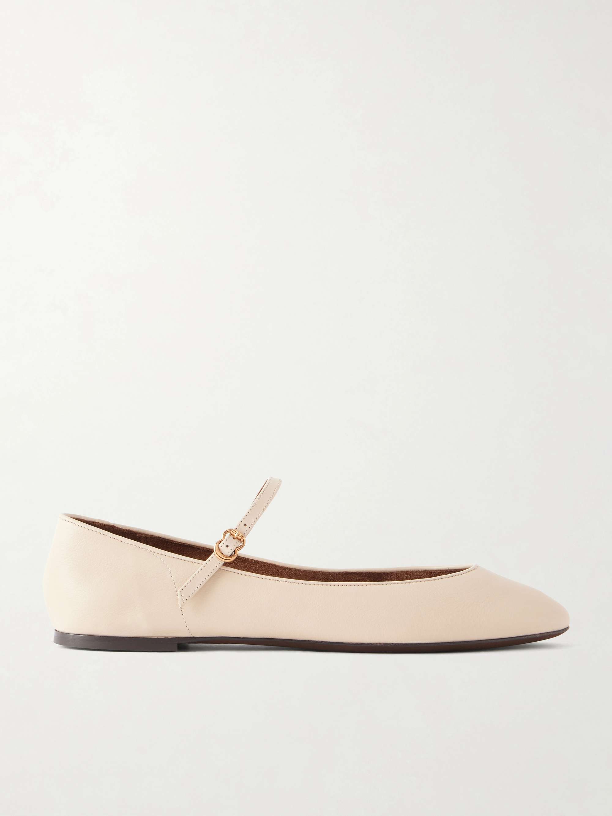Rule the Day Textured-Leather Ballet Flats