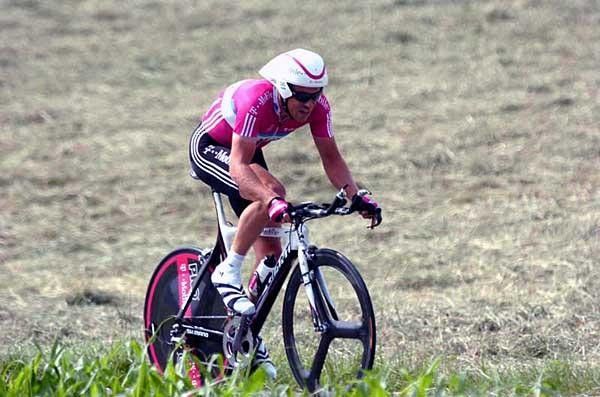 Kim Kirchen (T-Mobile) rode a decent time trial but could not advance in the overall