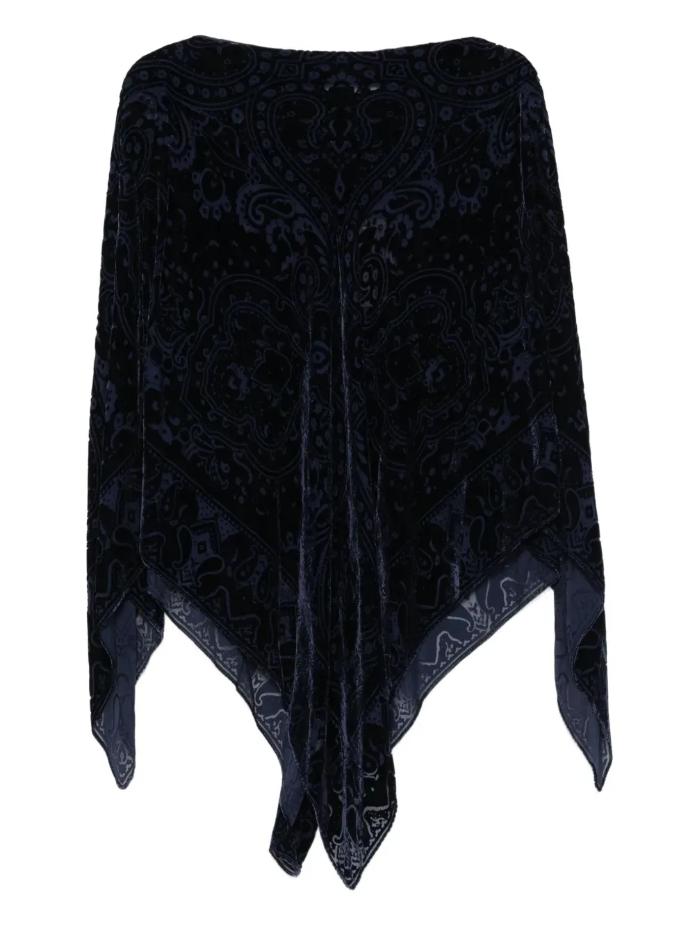 Etro Burnout Velvet Poncho | Os