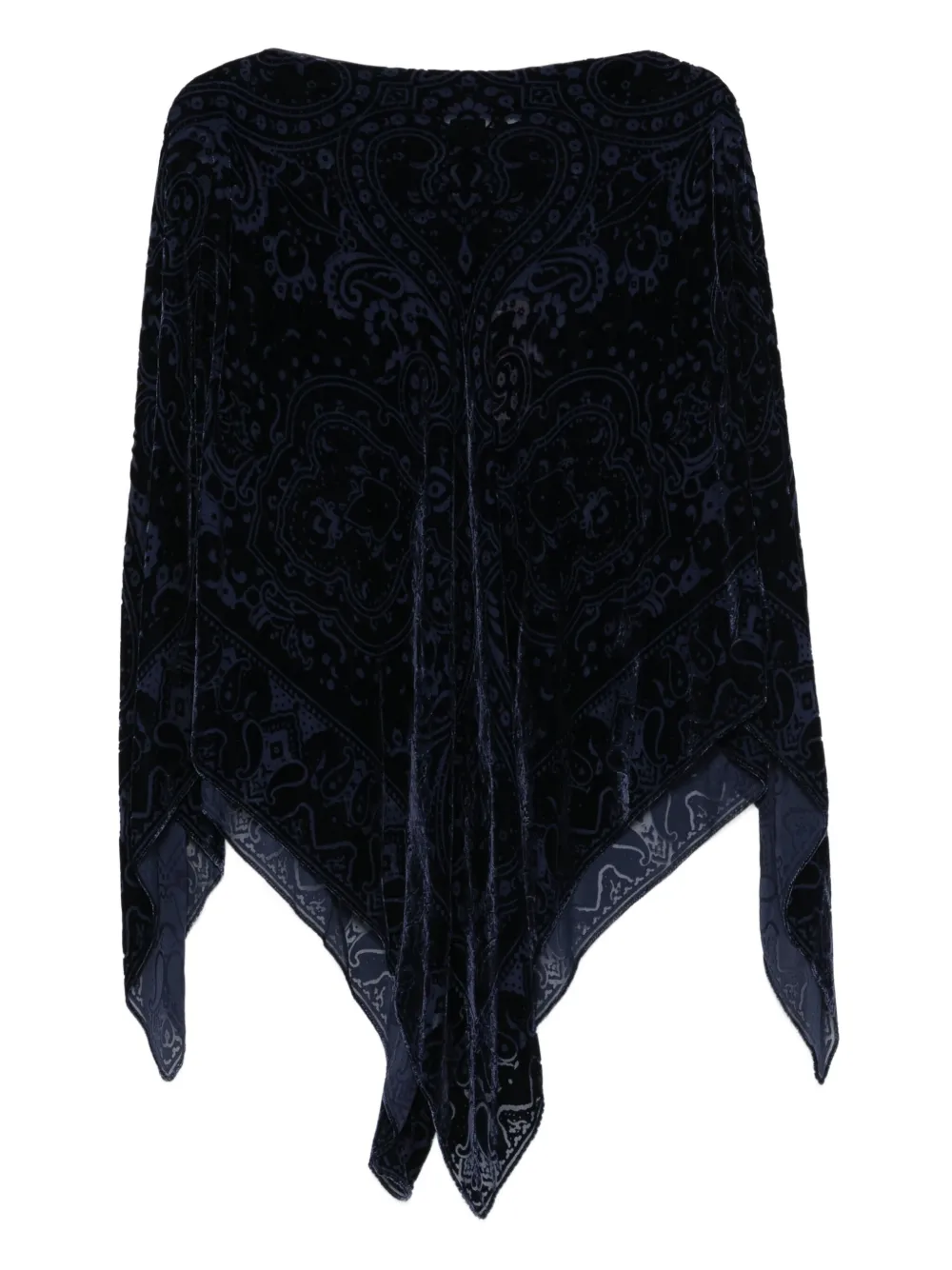 Etro Burnout Velvet Poncho | Os