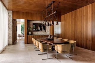 dining room at Brazil-inspired Miami house by Strang Design