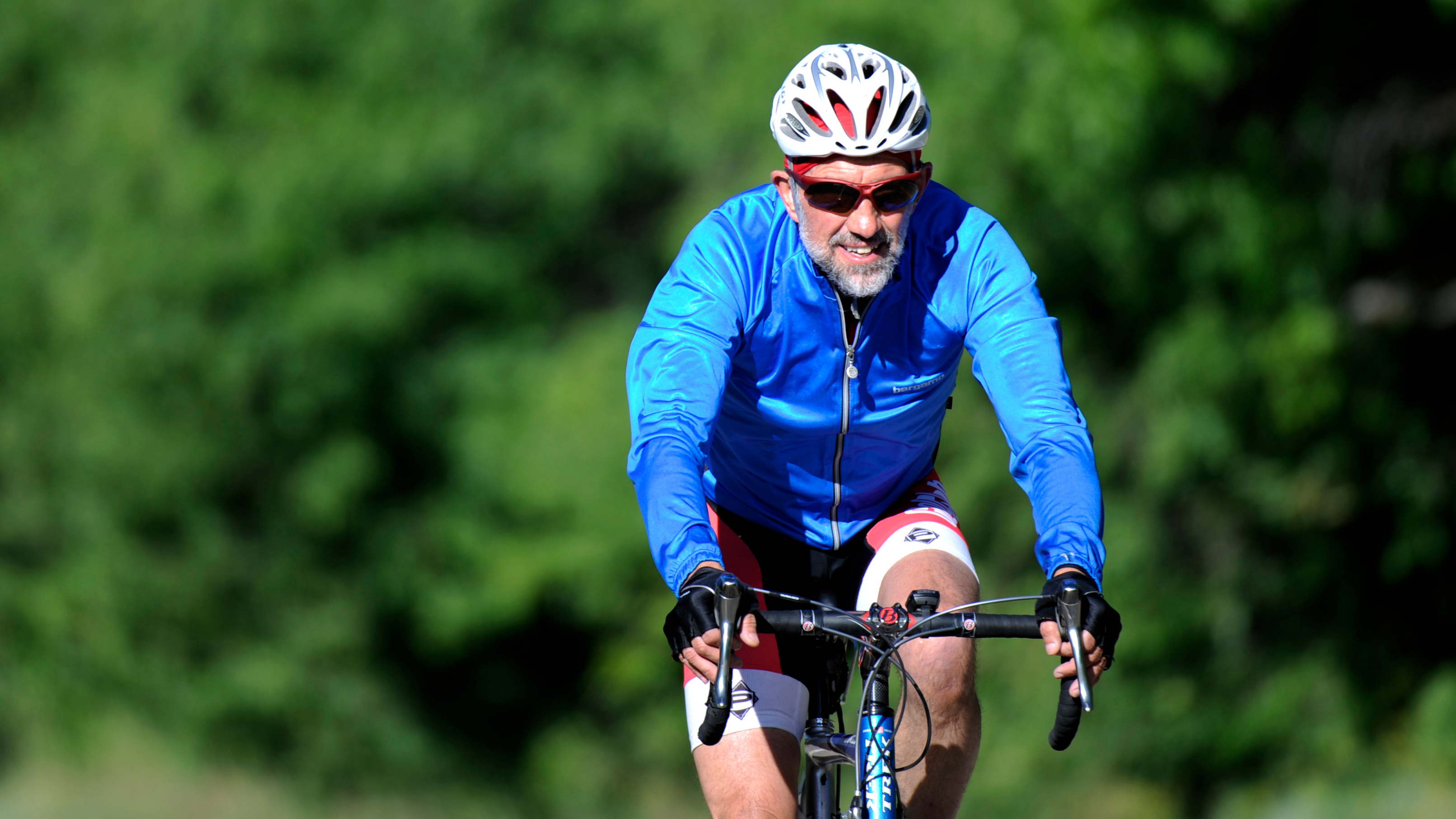 Middle-aged cyclist