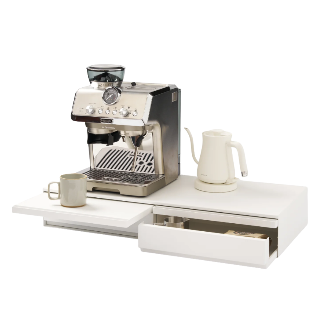 Countertop Drawer With Pull-Out Shelf - Wide - Steel