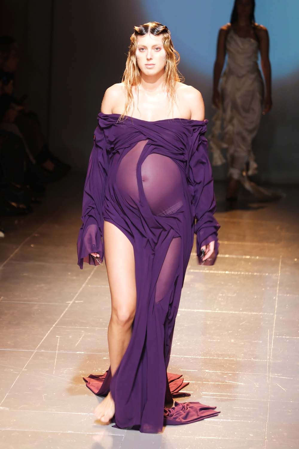 on the runway at London Fashion Week AW23