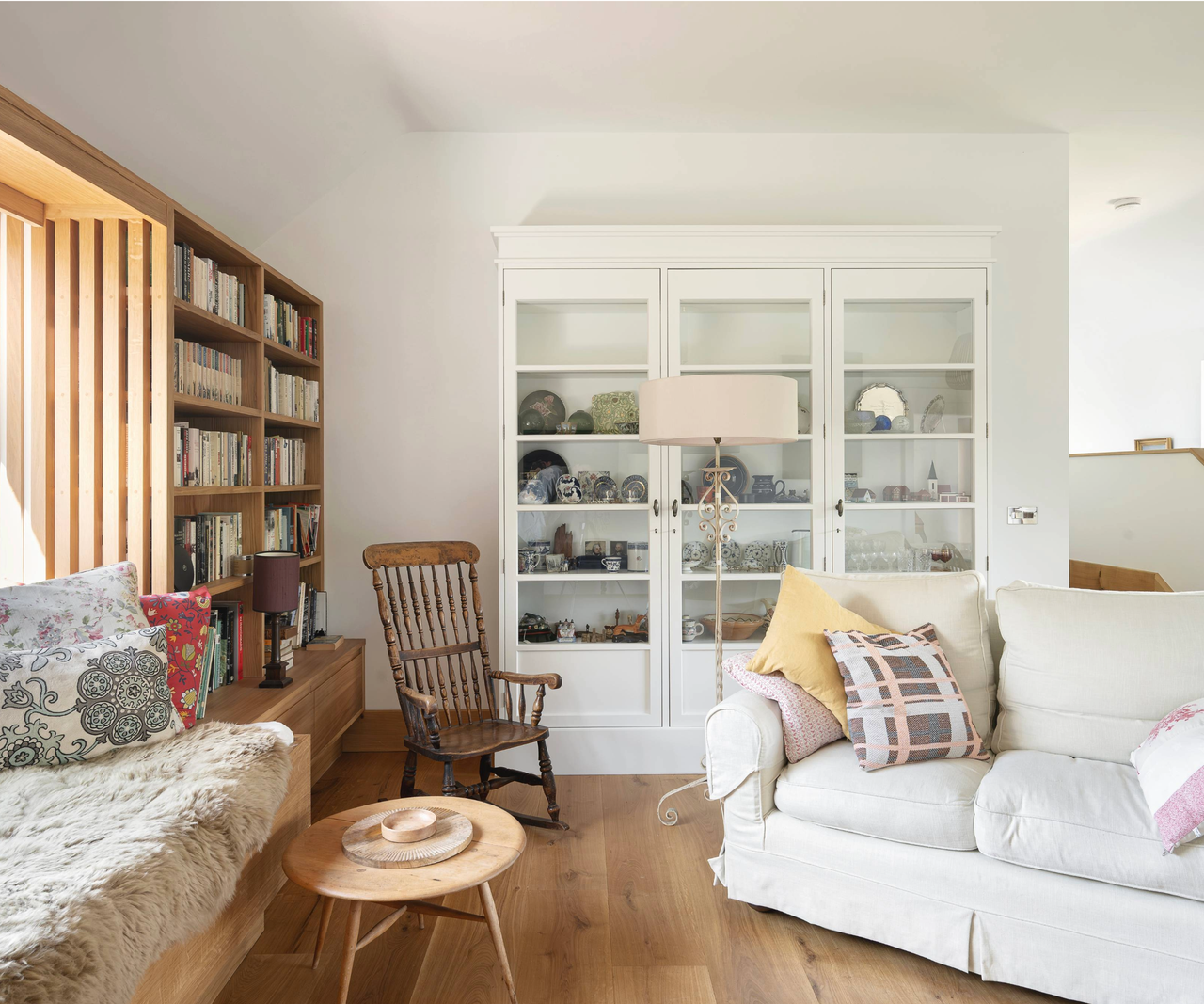 Living room with sofa and cabinet