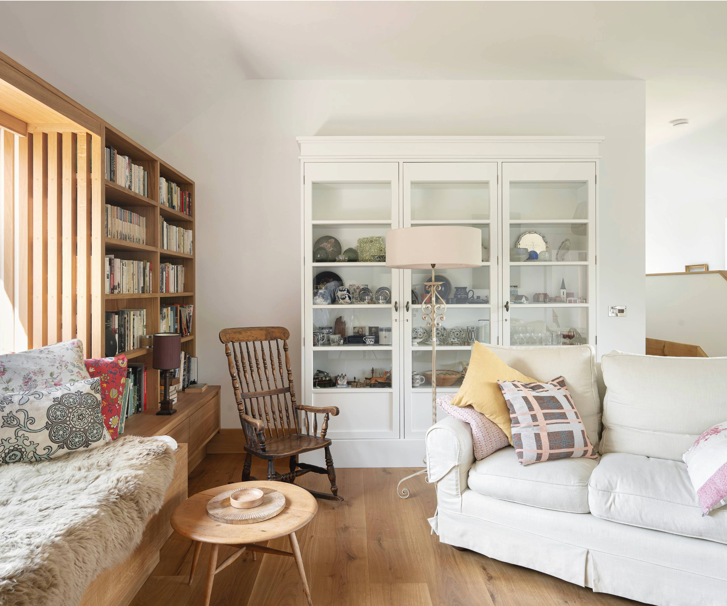 Living room with sofa and cabinet