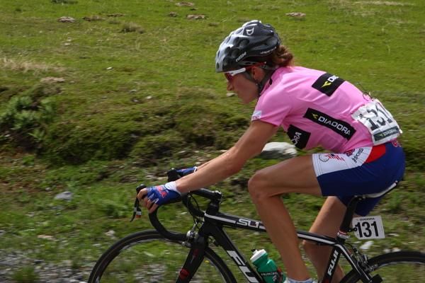 Mara Abbott (United States) attacked Emma Pooley (Cervelo Test Team) with two kilometres remaining on the climb of Stelvio Pass.