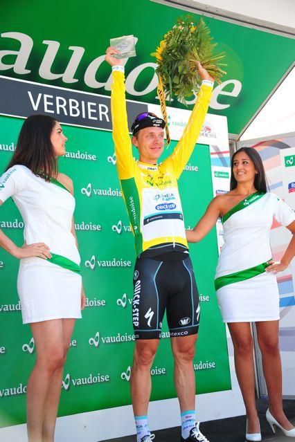 Tony Martin (Omega Pharma-QuickStep) on the podium