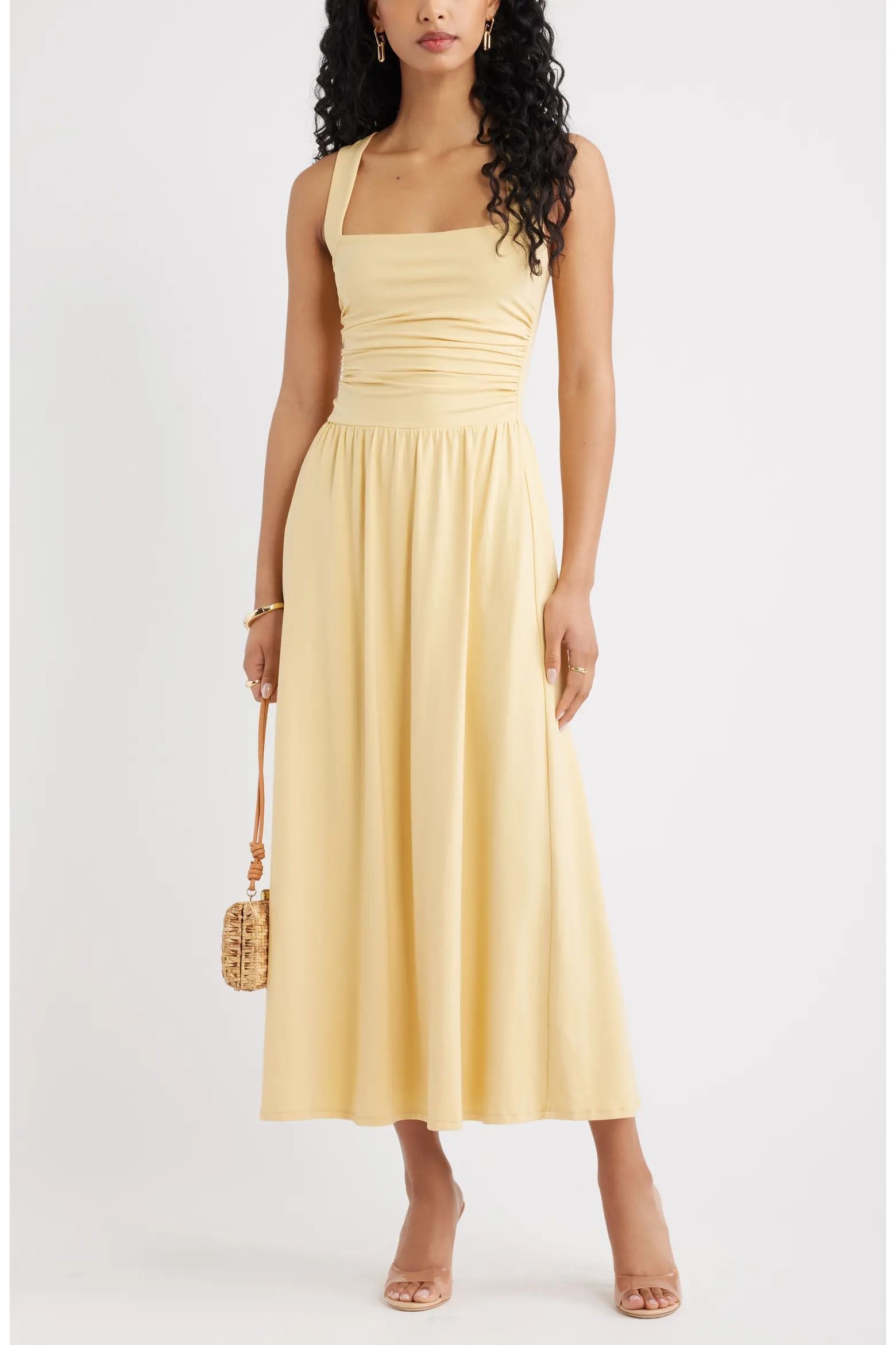 Open Edit, Square Neck Maxi Dress