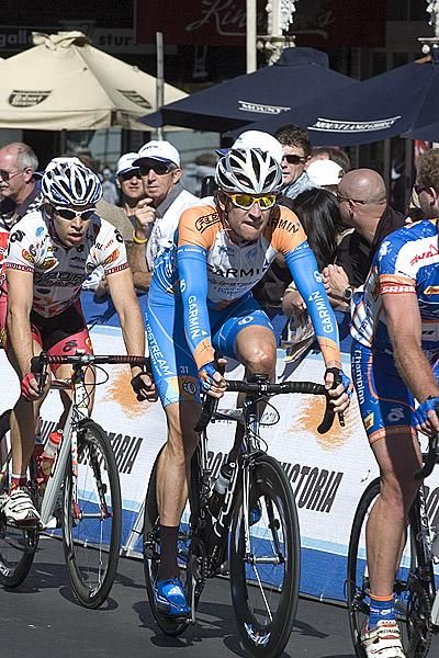 Brad Wiggins (Garmin Slipstream) was content to roll through with the peloton and save the legs for the road stages ahead.