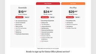 Ooma Office pricing October 2022