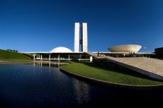 National Congress, Brasilia, DF, Brazil, a key example of brazilian modernism