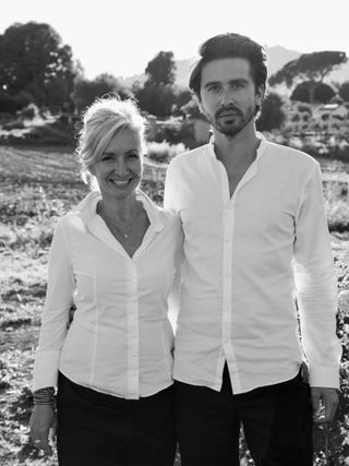 Black and white image of Ormaie founders Marie-Lise Jonak and Baptiste Bouygue