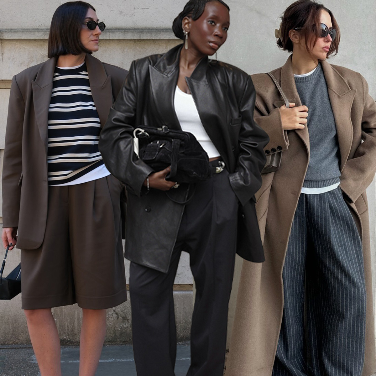 Shoe trends to wear with leggings, jeans, and skirts in 2026, shown in a collage of street style and runway images