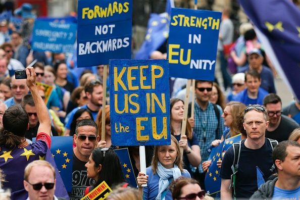 A pro-EU march against the Brexit vote in September 2016.