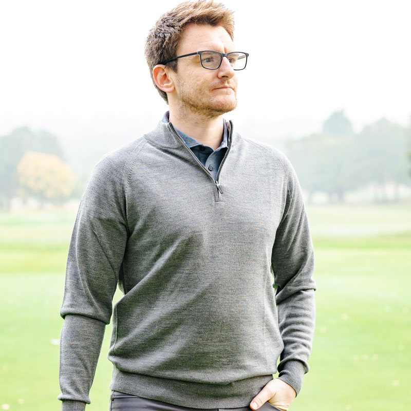 Sun Day Red 3D Merino Wool Quarter Zip