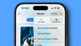 The Key Photos filtering option in the Photos app in iOS 18.4.