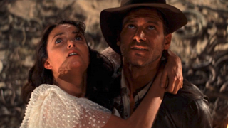 Marion and Indiana Jones in Raiders of the Lost Ark