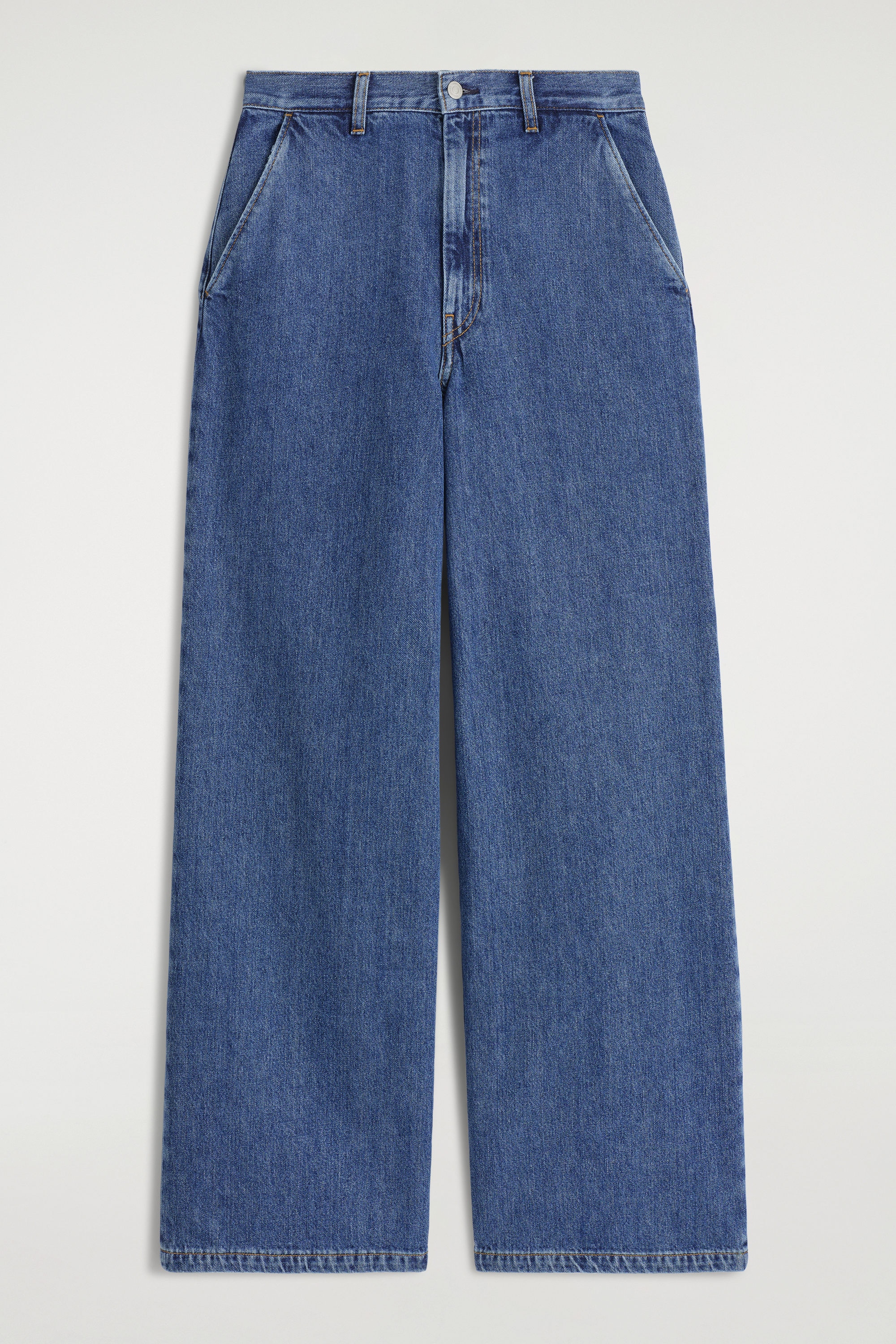Wide-Leg Denim Trousers