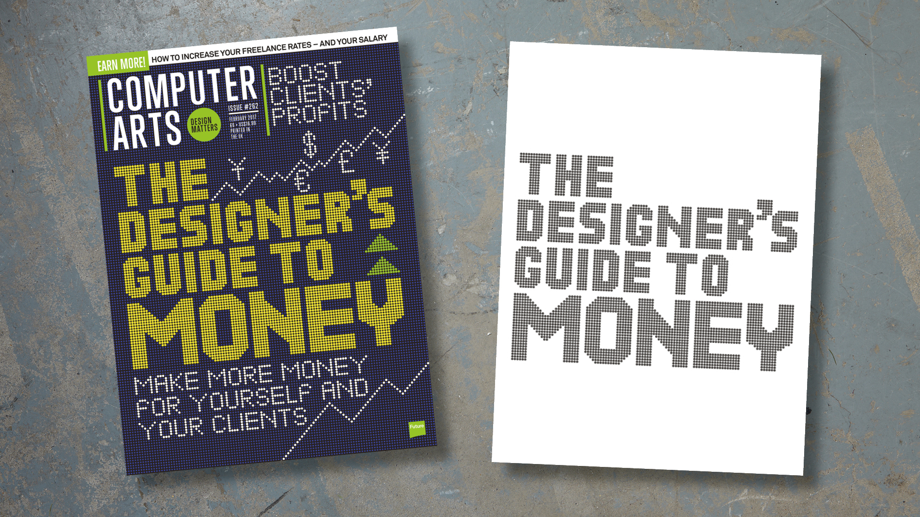 emboss guide and printed cover for the designer's guide to money