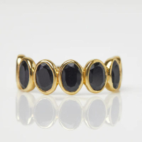 Carrie Elizabeth Violeta Black Onyx Ring: £95