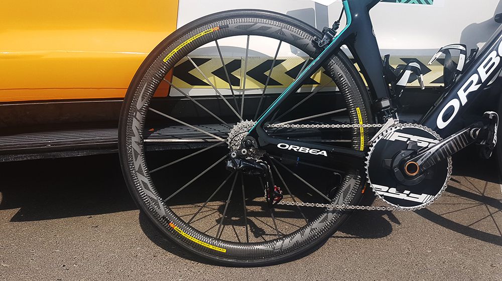 Mavic's Cosmic Ultimate wheels are 40mm deep an optimised for 25mm tyres